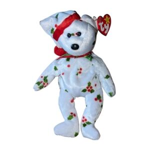Ty Beanie Baby Retired 1998 Holiday Teddy RARE with ERRORS!